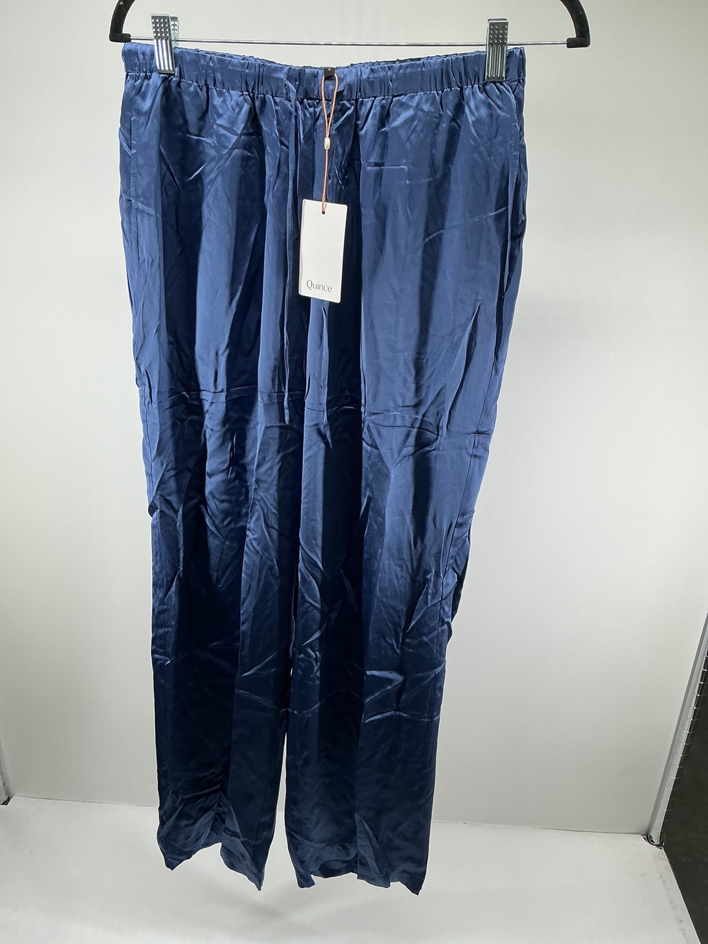100% Washable Silk Drawstring Wide Leg Pants - 30"